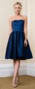 Main image of Strapless Solid Color Knee Length Bridesmaid Party Dress